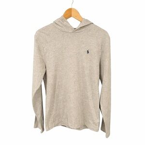 Boys Polo by Ralph Lauren Gray Hooded Shirt L/G 14-16